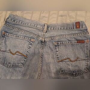7 For All Mankind Relaxed Fit Button Fly Jeans - Sz 32 - Made in USA